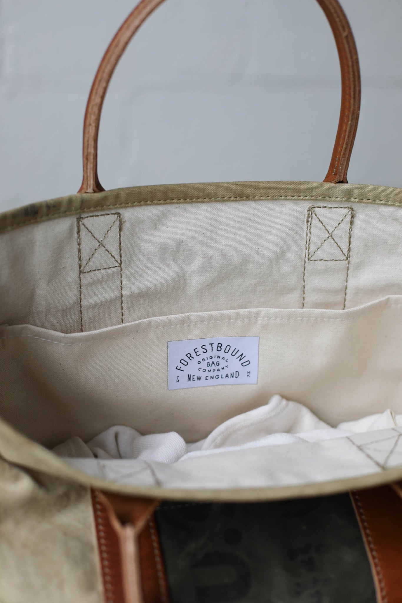 WWII era Salvaged Canvas Tote Bag