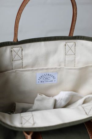 WWII era Salvaged Canvas Tote Bag