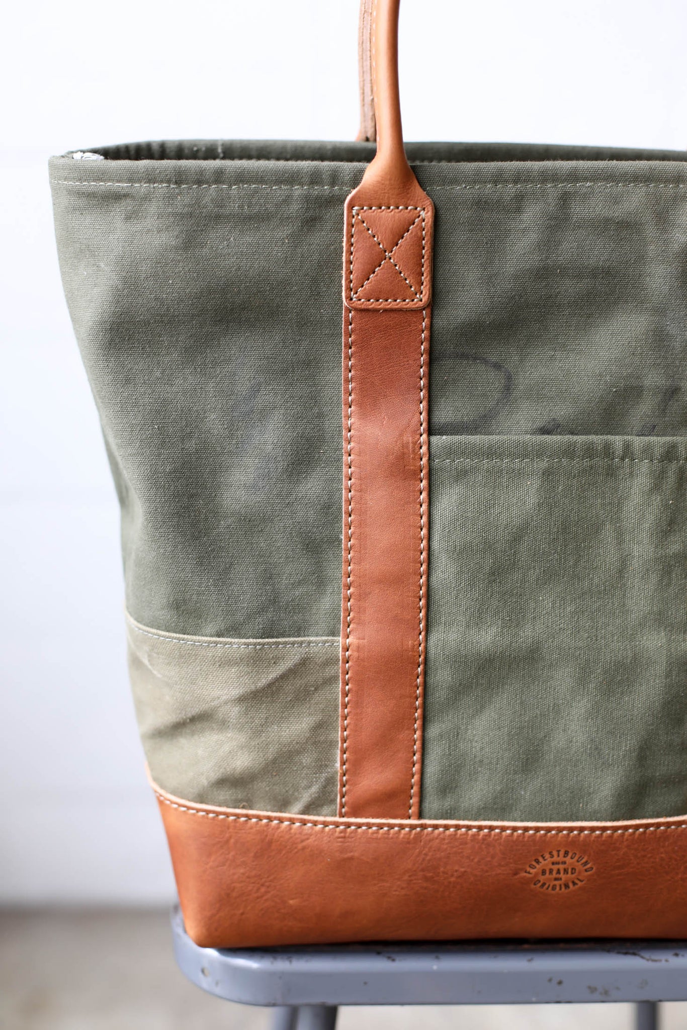 WWII era Salvaged Canvas Tote Bag