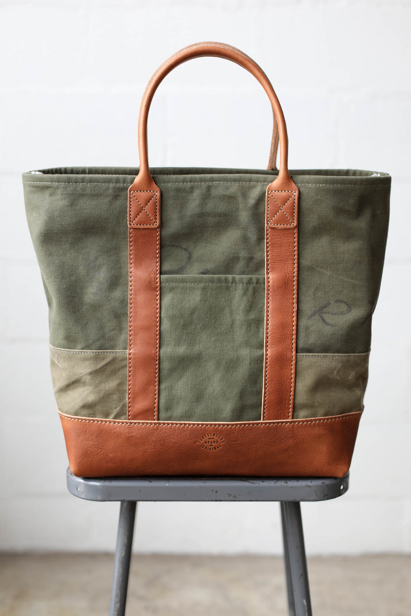 WWII era Salvaged Canvas Tote Bag
