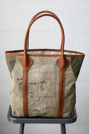 1940's era Salvaged Painter's Apron Tote Bag