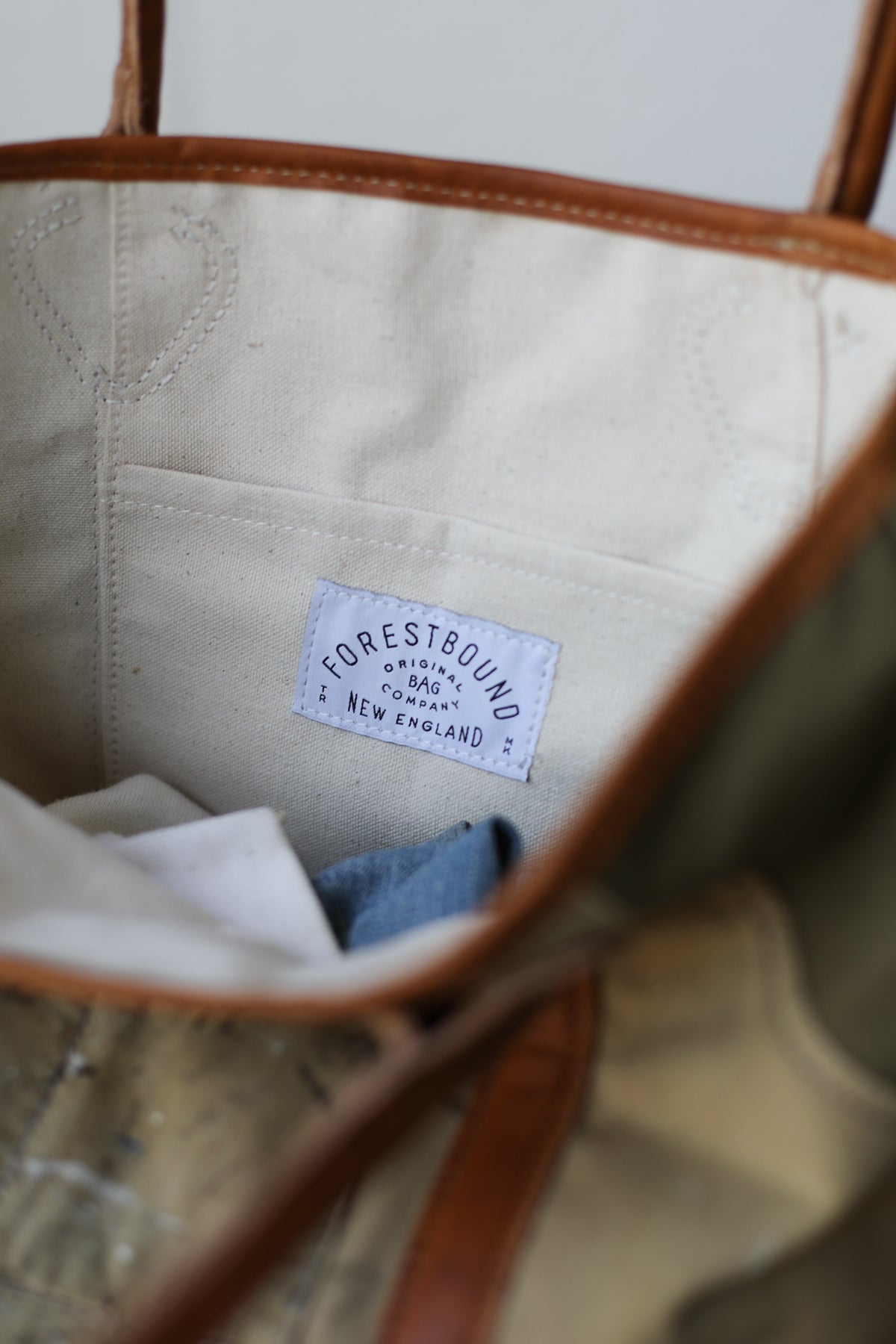 1940's era Salvaged Painter's Apron Tote Bag