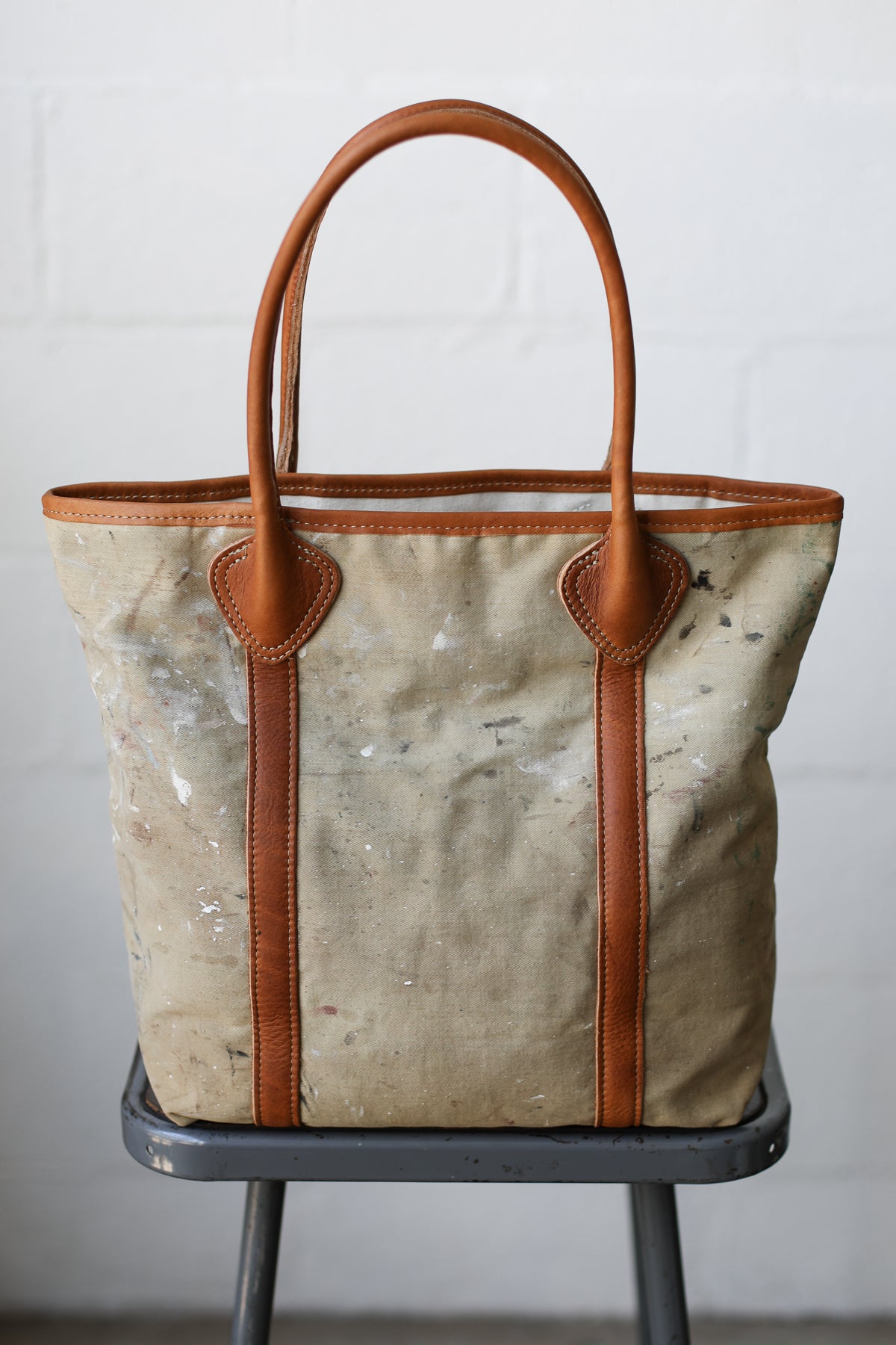 1940's era Salvaged Painter's Apron Tote Bag