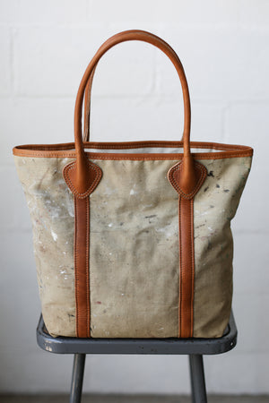 1940's era Salvaged Painter's Apron Tote Bag