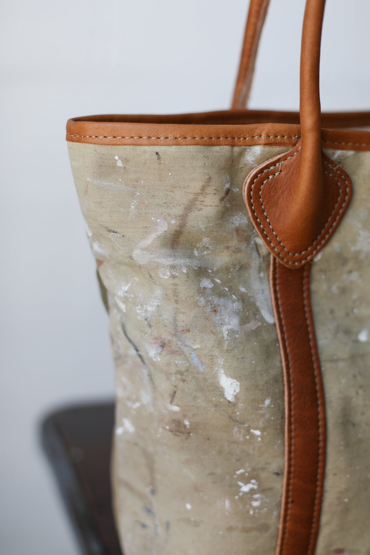 1940's era Salvaged Painter's Apron Tote Bag