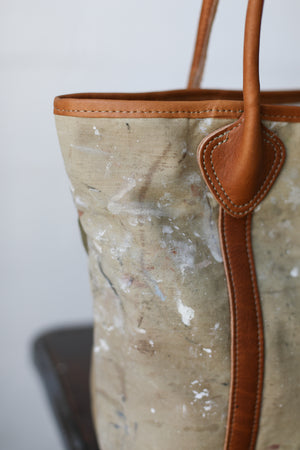 1940's era Salvaged Painter's Apron Tote Bag