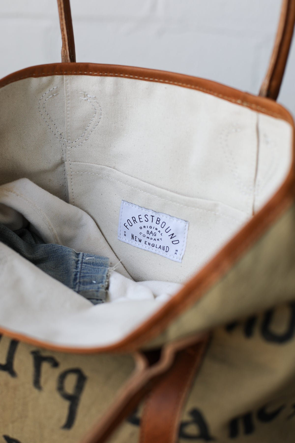 WWII era Salvaged Military Canvas Tote Bag