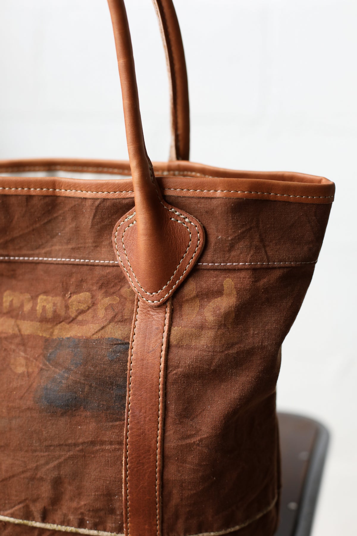1930's era Salvaged Canvas Tote Bag