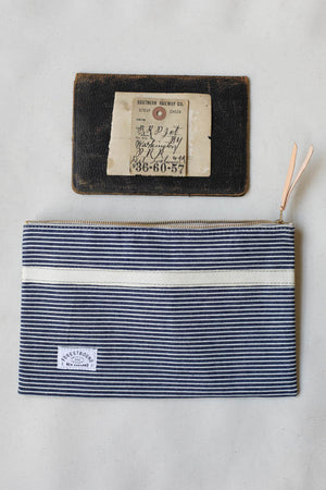 1950's era Ticking Fabric Utility Pouch