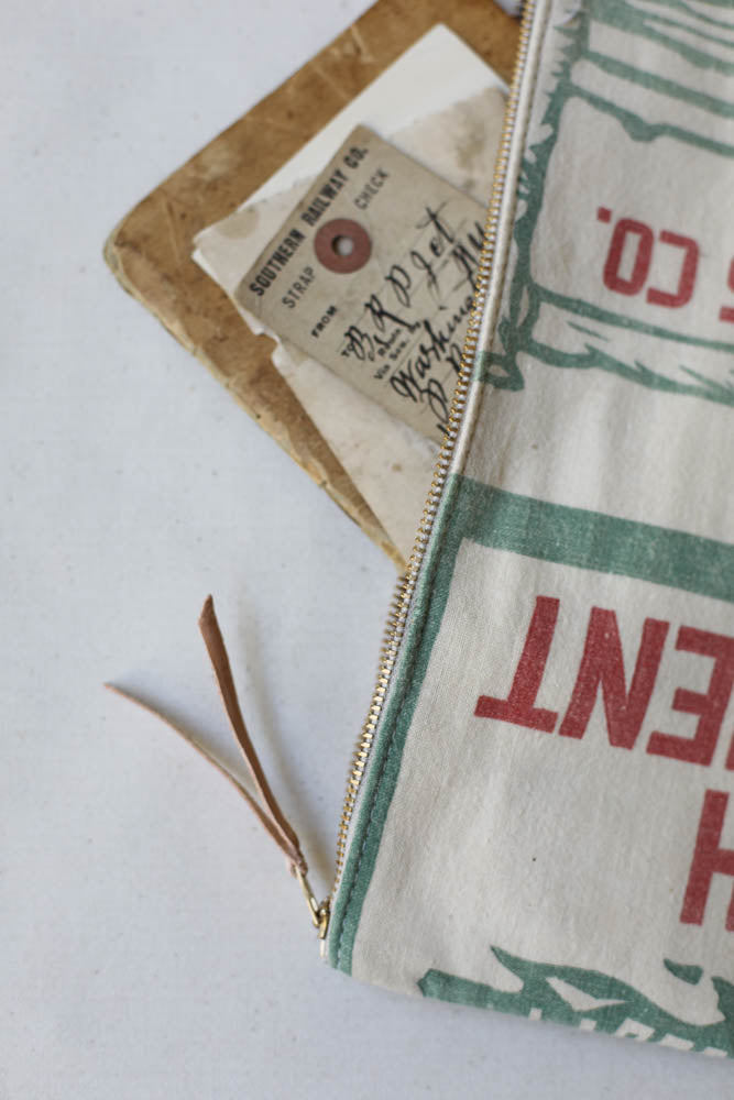 1950's Feed Sack Utility Pouch