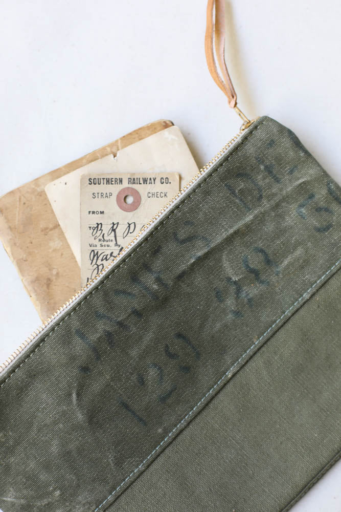 WWII era Military Canvas Utility Pouch