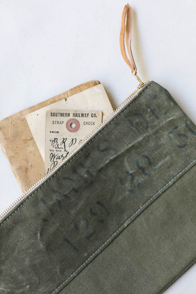 WWII era Military Canvas Utility Pouch