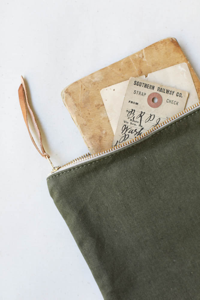 WWII era Military Canvas Utility Pouch