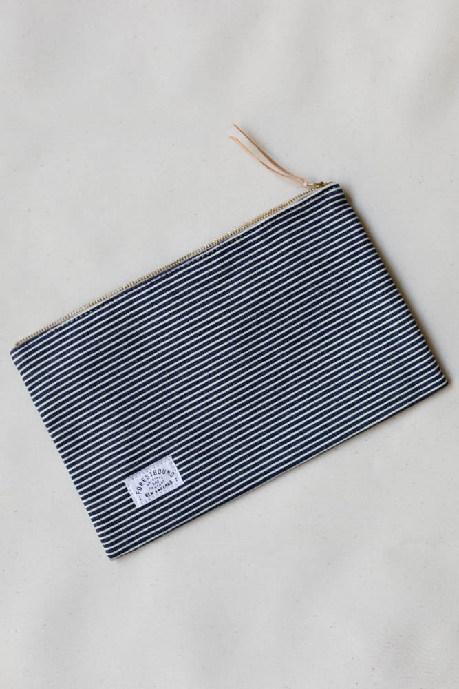 1950's era Ticking Fabric Utility Pouch