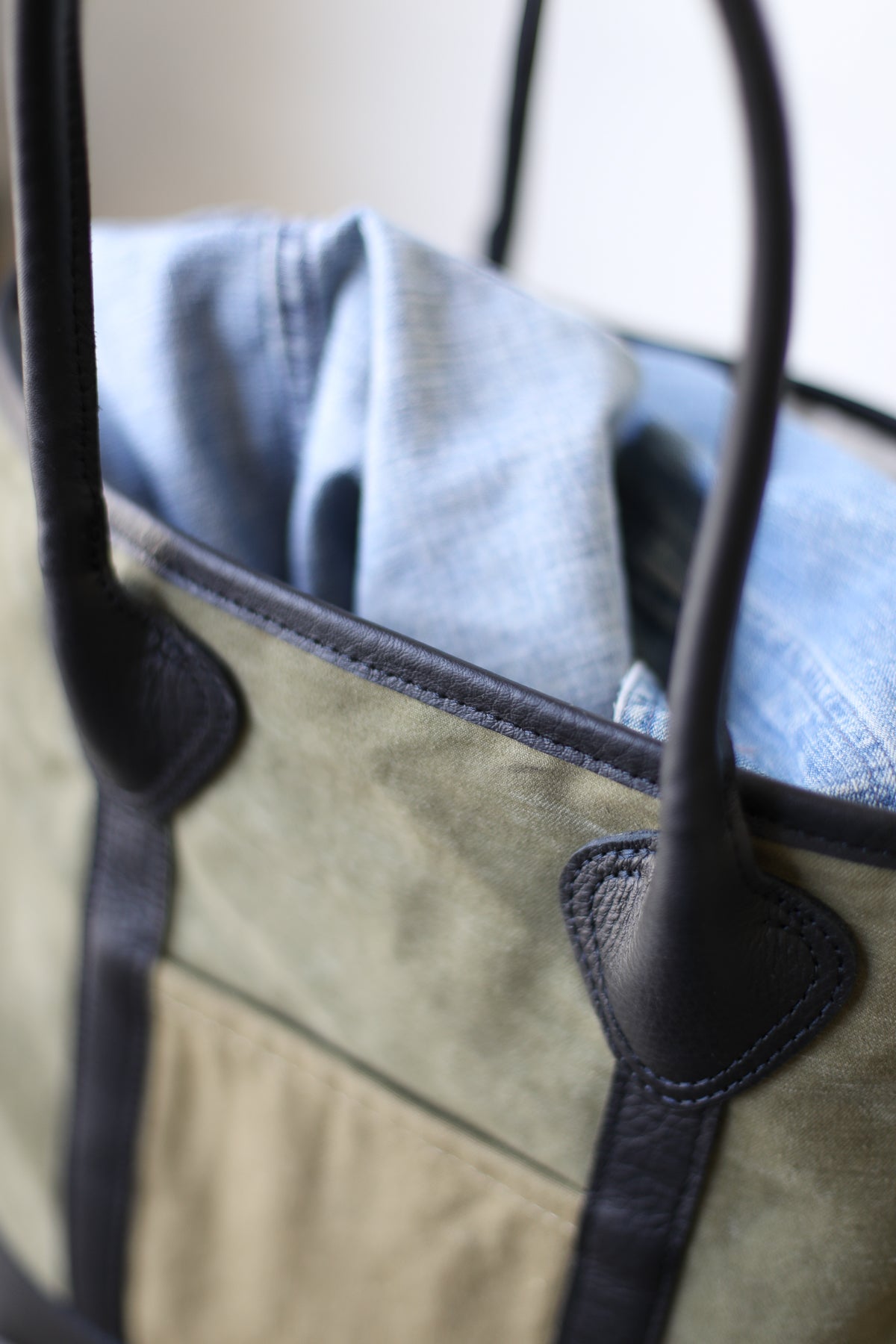 WWII era Salvaged Canvas Tote Bag