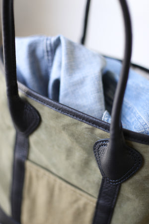 WWII era Salvaged Canvas Tote Bag