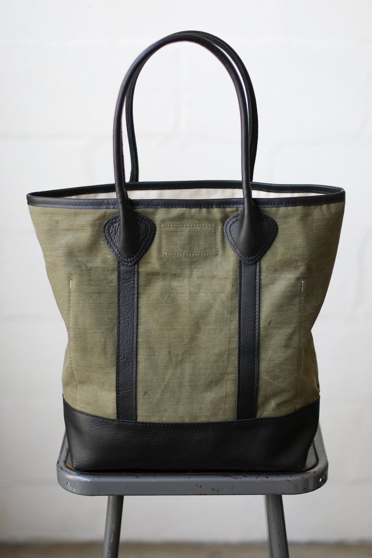 WWII era Salvaged Canvas Tote Bag