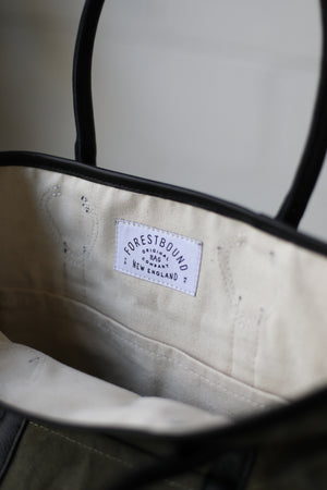 WWII era Salvaged Canvas Tote Bag