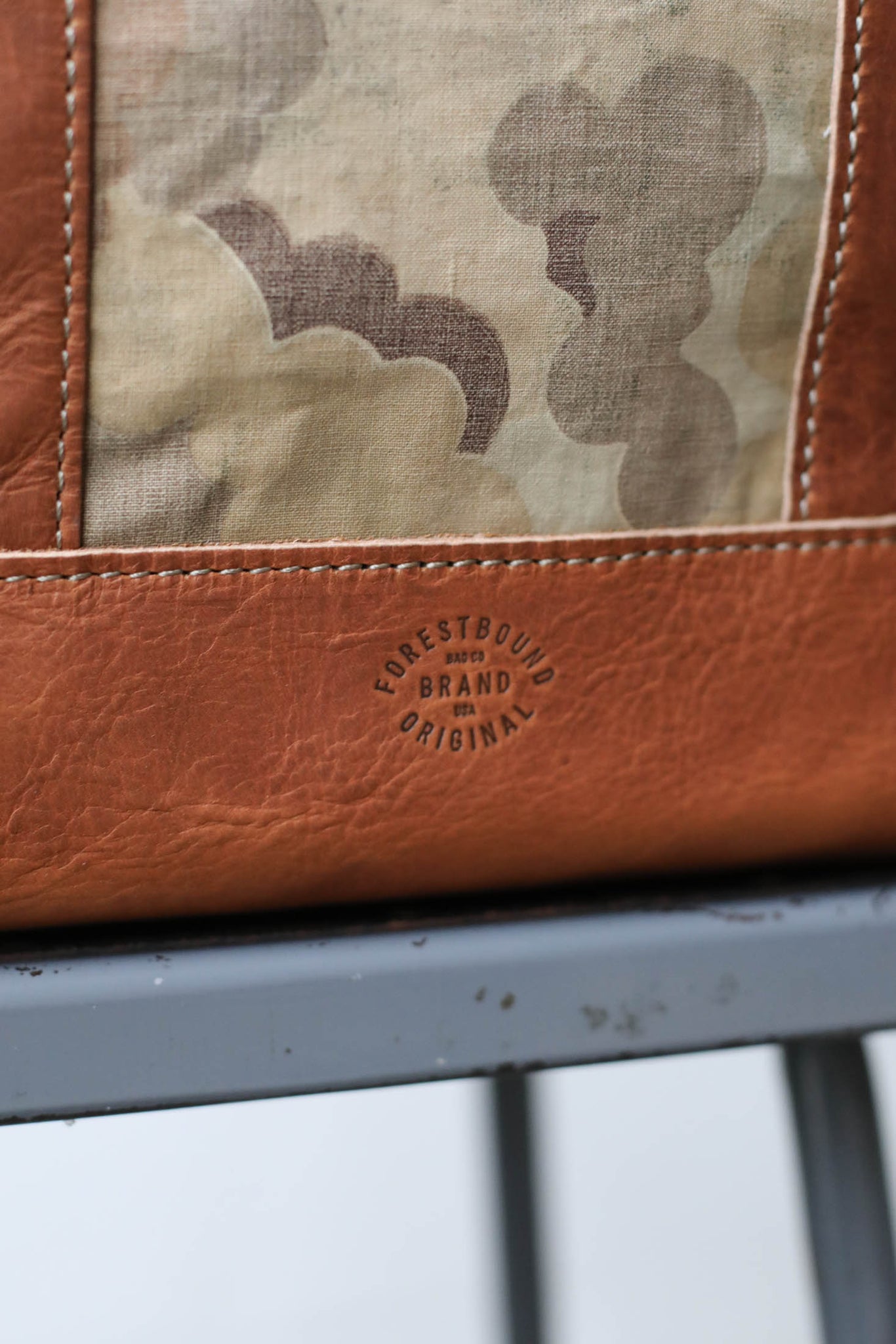 1950's era Salvaged Canvas & Camo Tote Bag