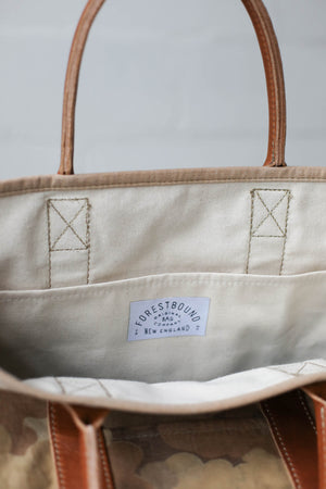 1950's era Salvaged Canvas & Camo Tote Bag