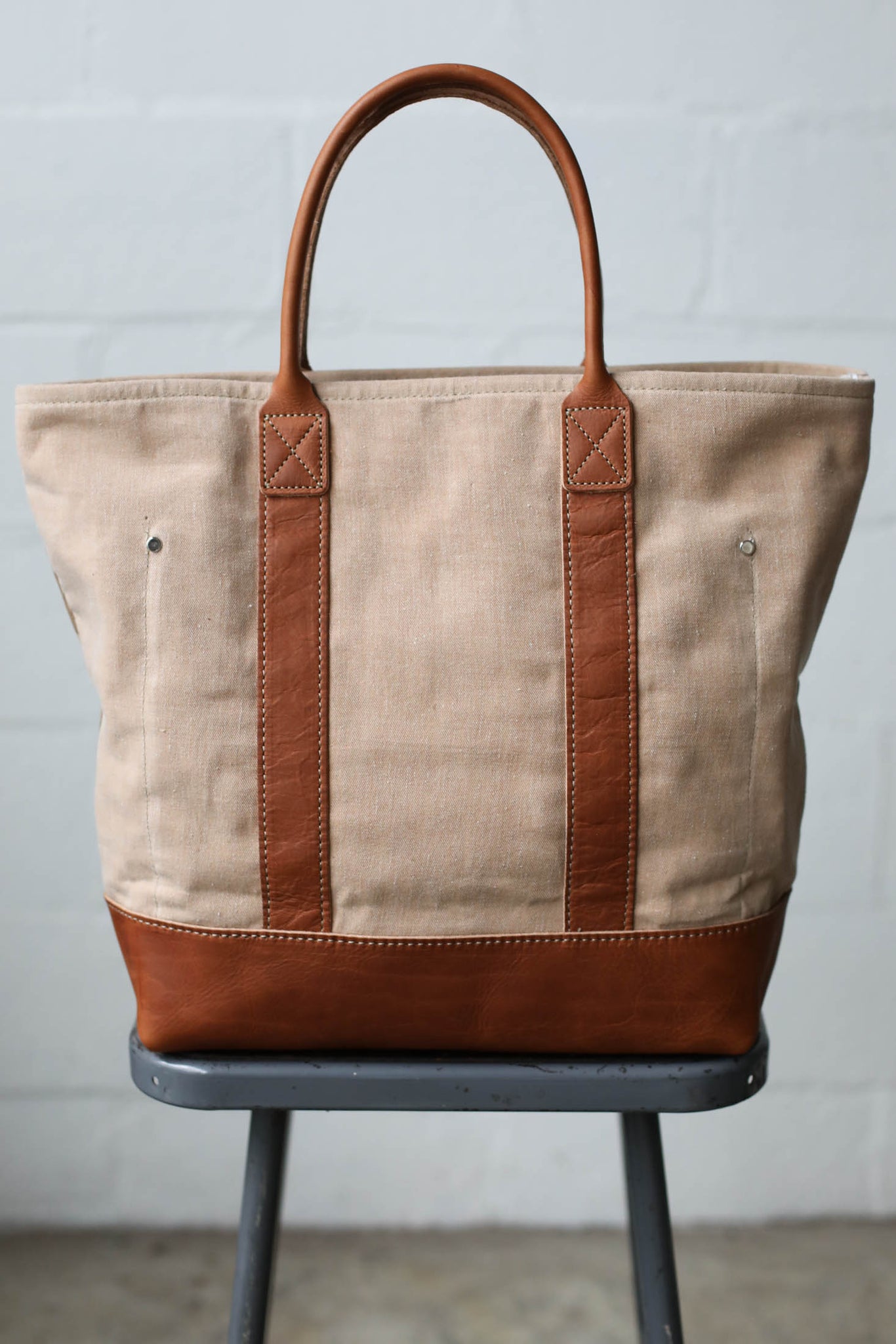 1950's era Salvaged Canvas & Camo Tote Bag