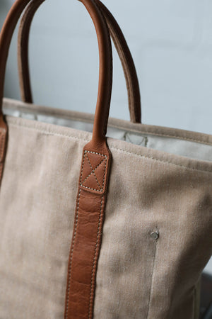 1950's era Salvaged Canvas & Camo Tote Bag