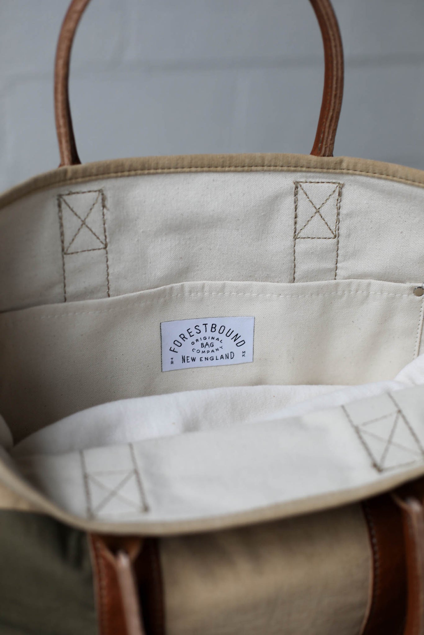 1940's era Salvaged Canvas Tote Bag