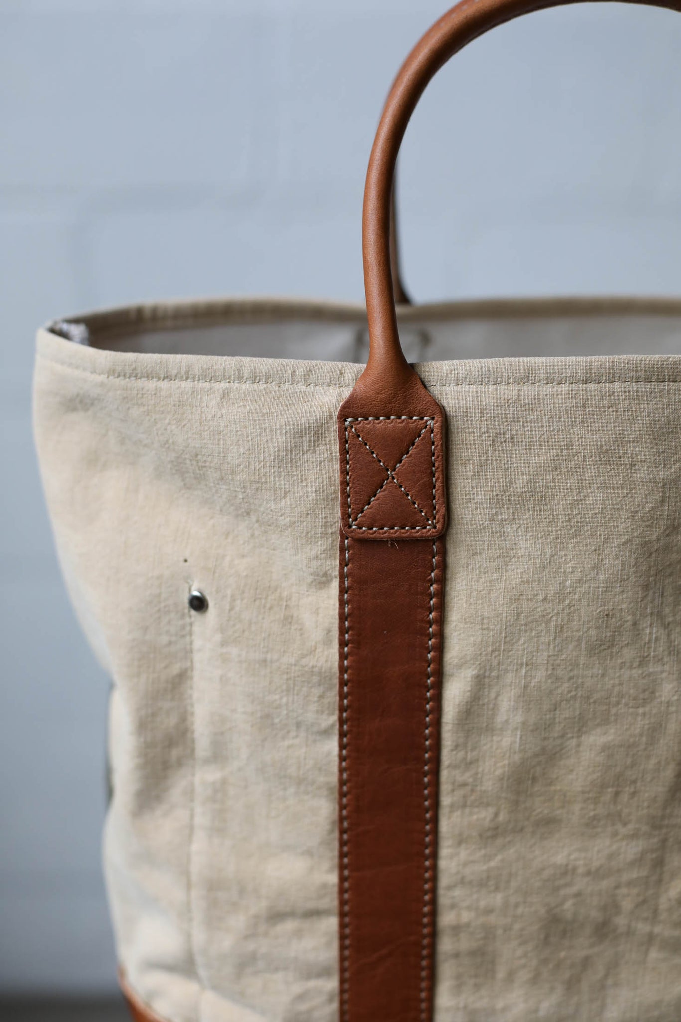 1940's era Salvaged Canvas Tote Bag