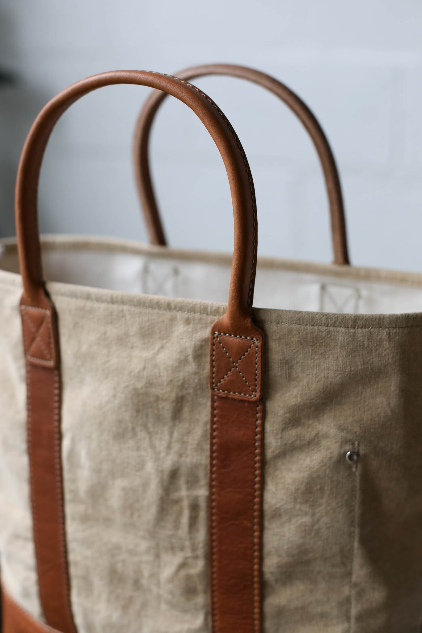1940's era Salvaged Canvas Tote Bag