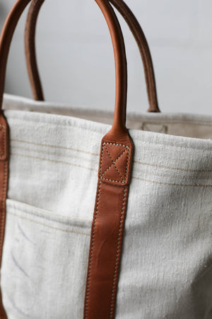 1940's era Salvaged Feed Sack Tote Bag