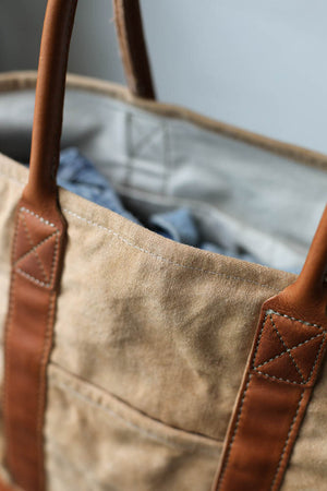 Folk Fibers x Forestbound Dyed Tote Bag - Pecan