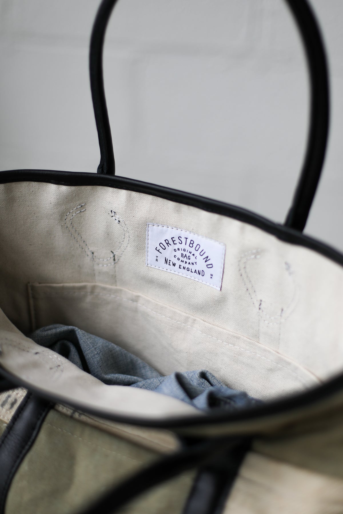1930's era Salvaged Canvas Tote Bag