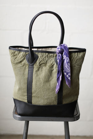 WWII era Salvaged Canvas Tote Bag