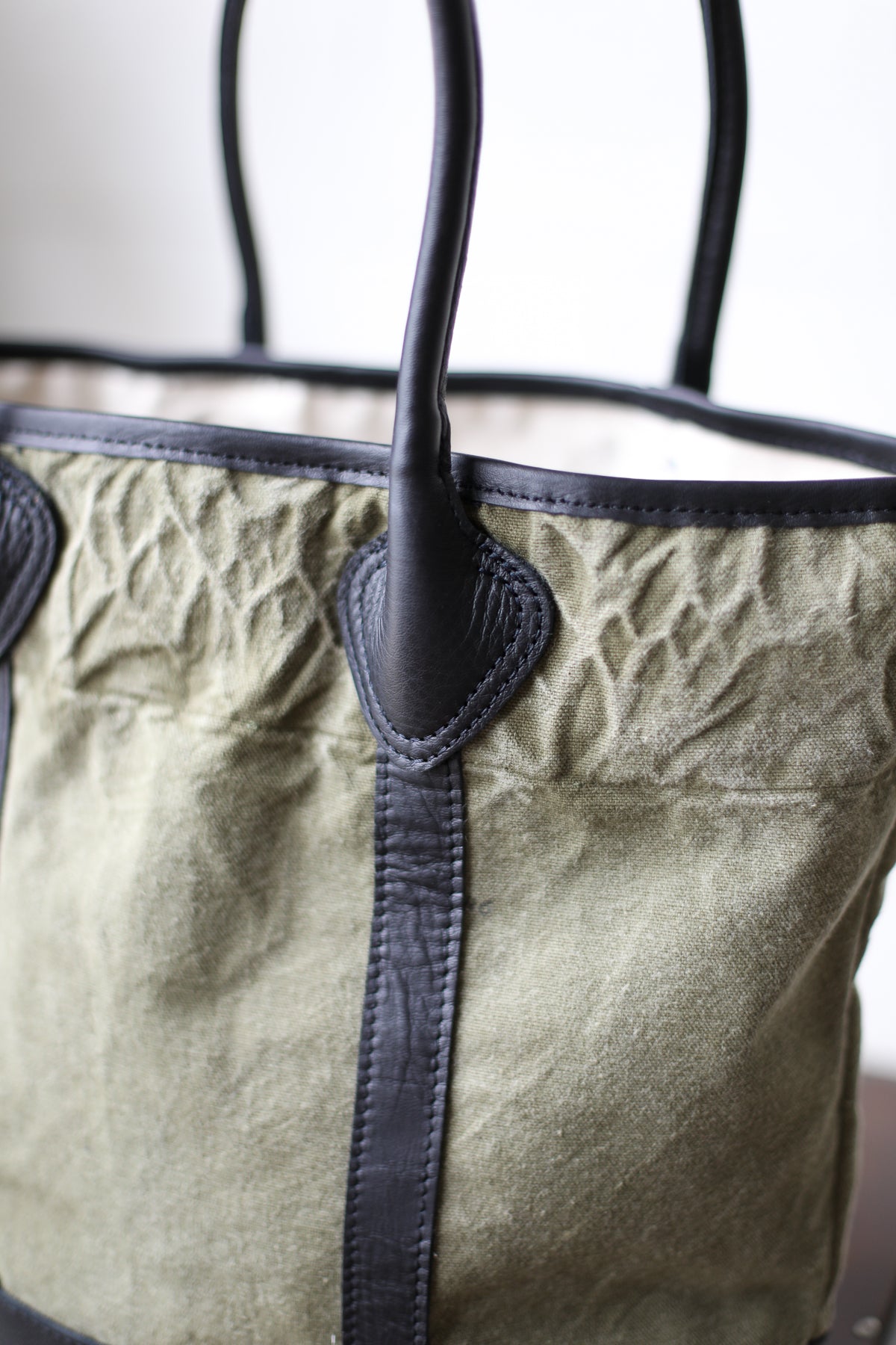 WWII era Salvaged Canvas Tote Bag