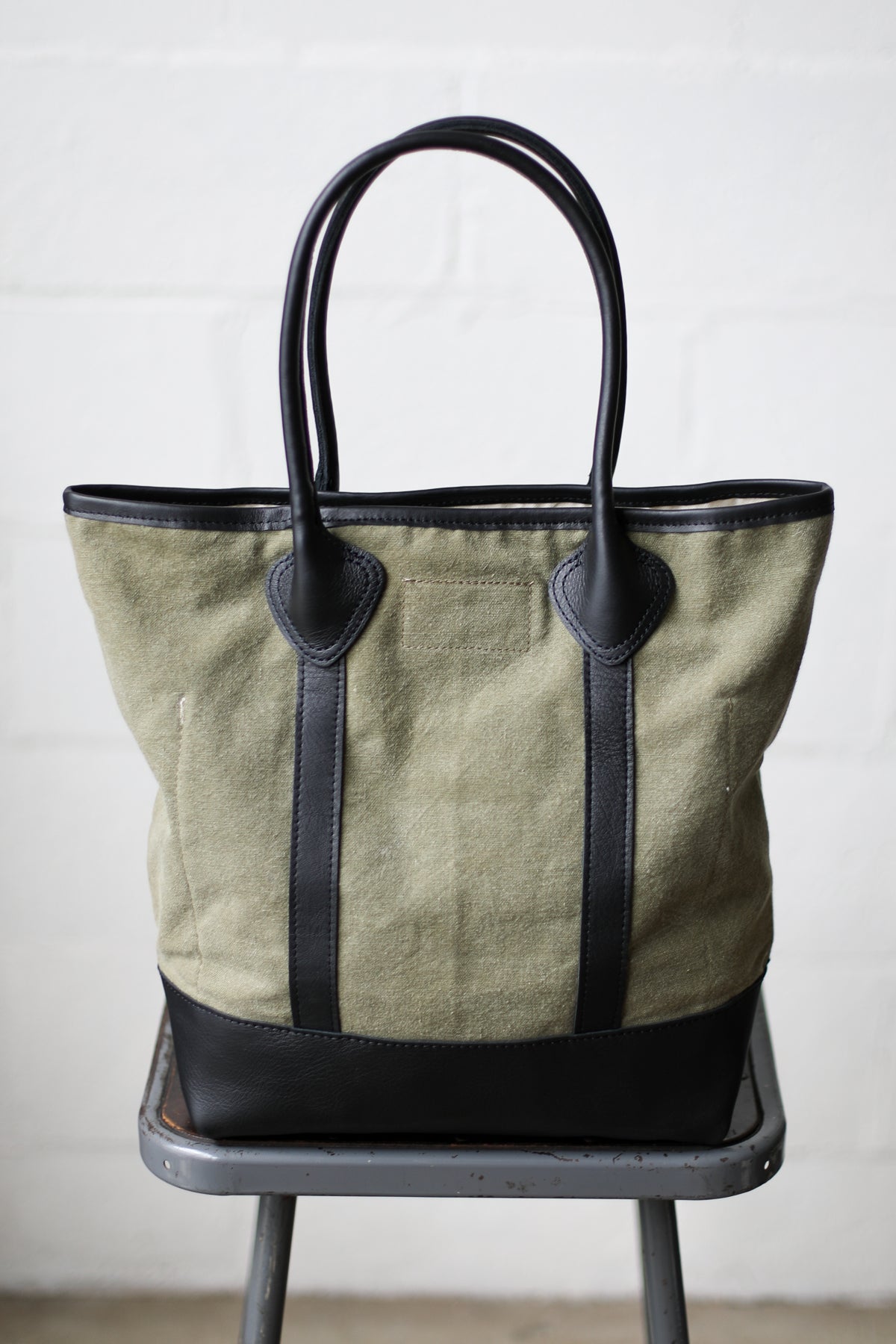 WWII era Salvaged Canvas Tote Bag