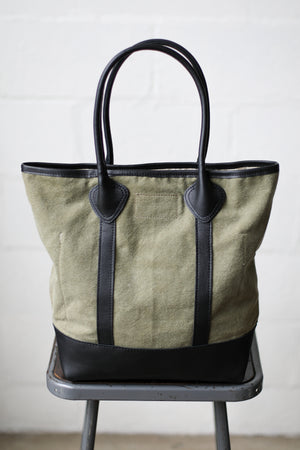 WWII era Salvaged Canvas Tote Bag