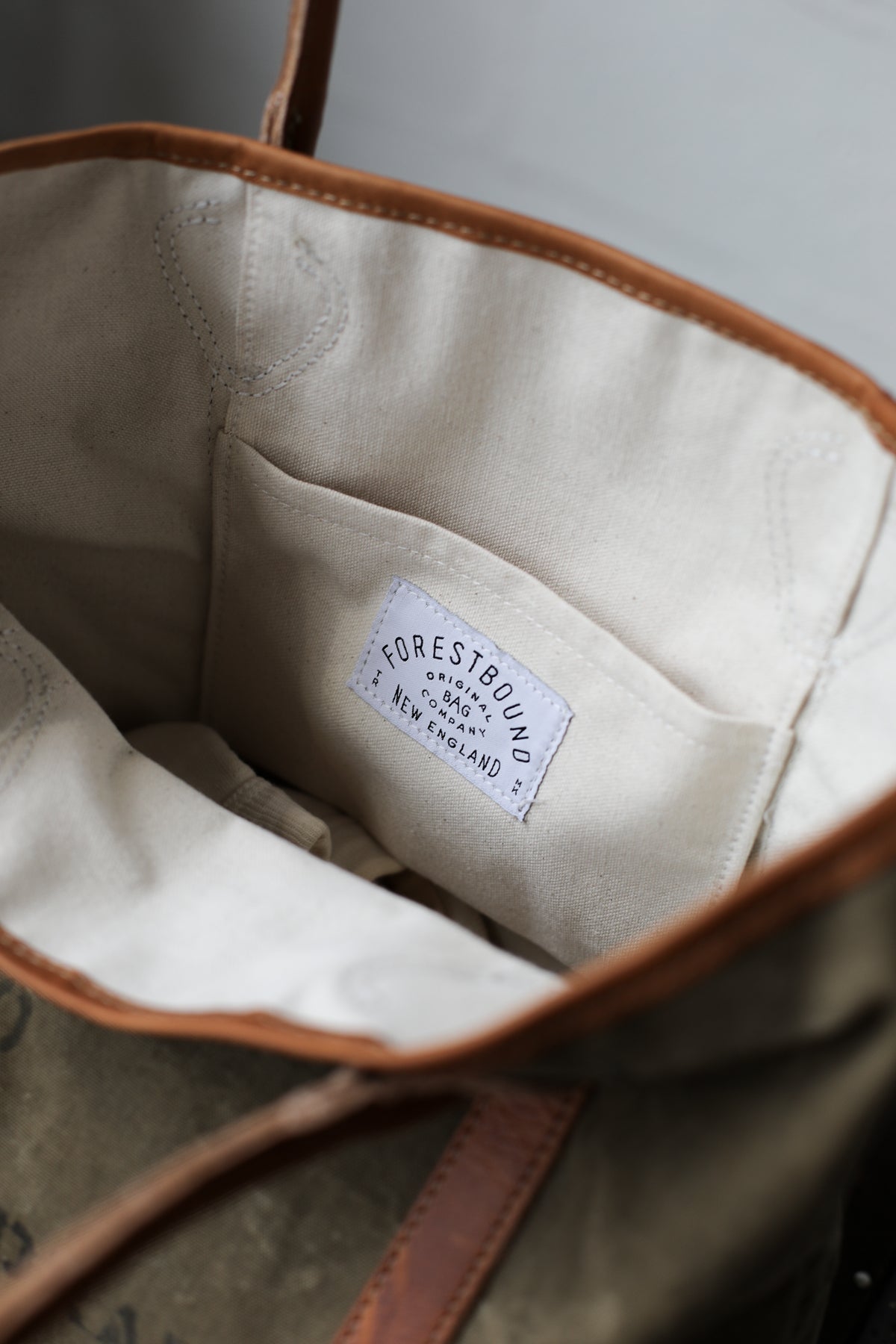 WWII era Salvaged Canvas Tote Bag