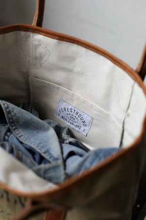 1930's era Salvaged Canvas Tote Bag