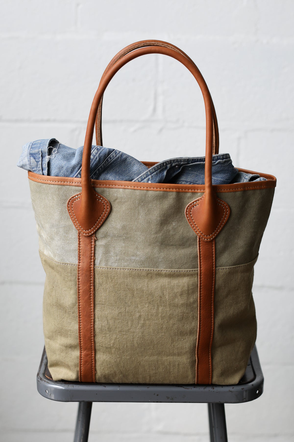 1930's era Salvaged Canvas Tote Bag