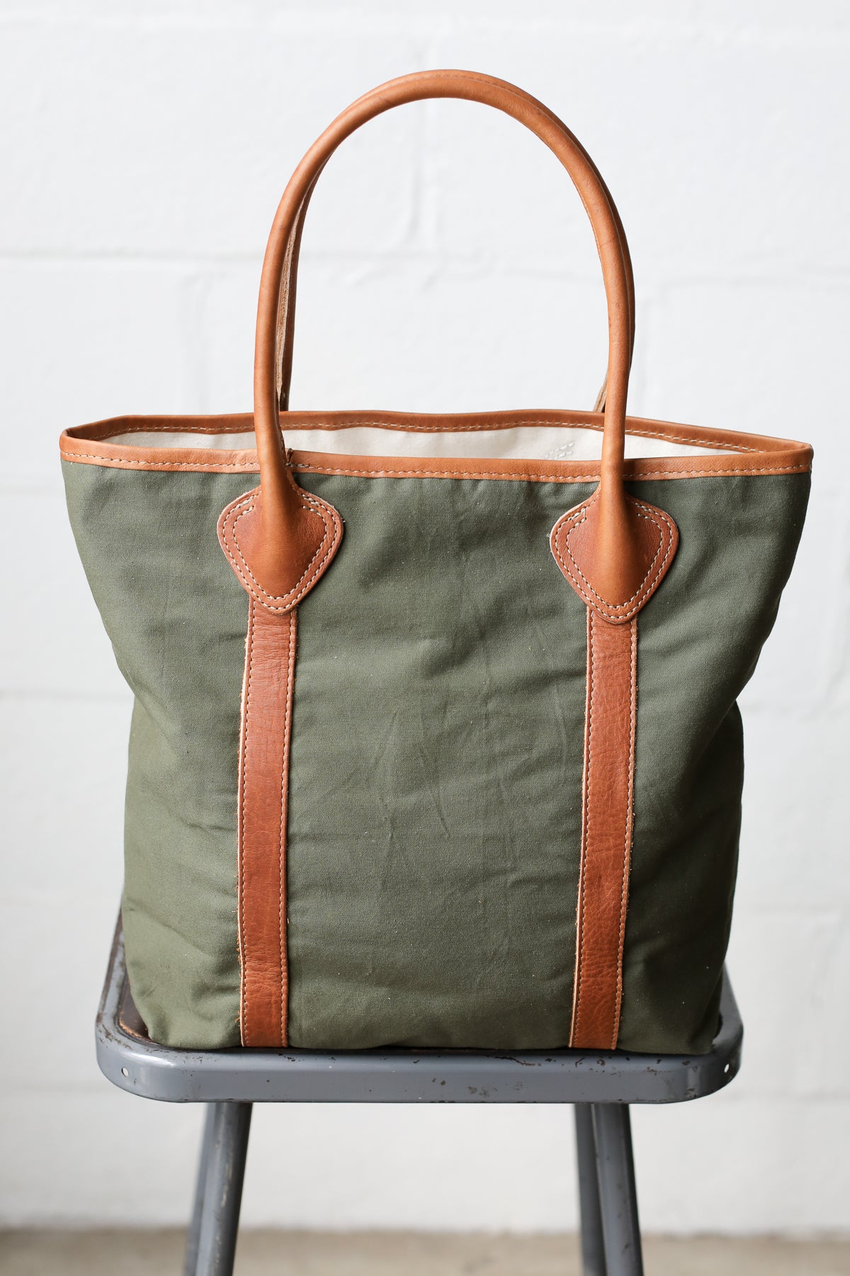 WWII era Salvaged Military Canvas Tote Bag