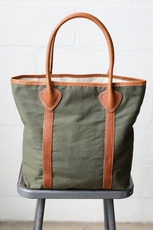 WWII era Salvaged Military Canvas Tote Bag
