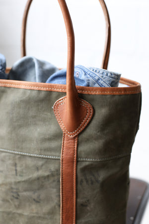 WWII era Salvaged Canvas Tote Bag