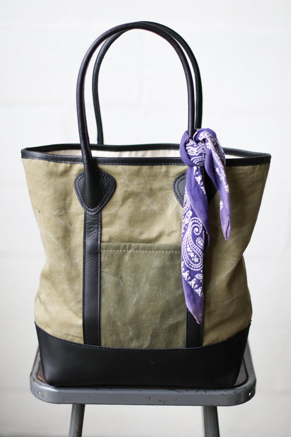 1930's era Salvaged Canvas Tote Bag