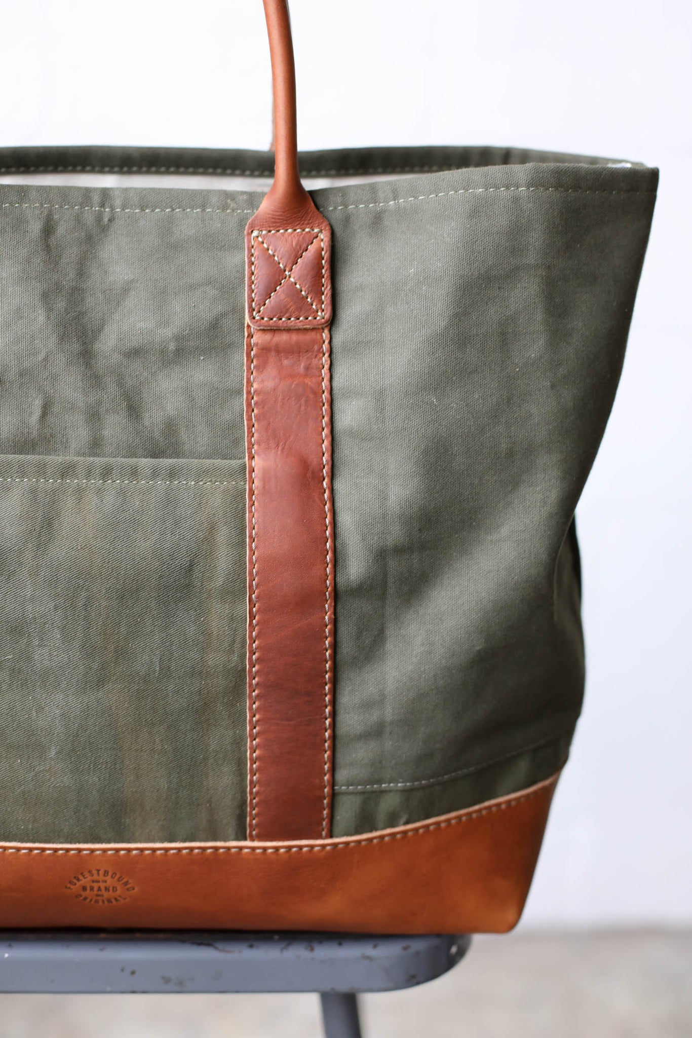 1950's era Salvaged Canvas Tote Bag