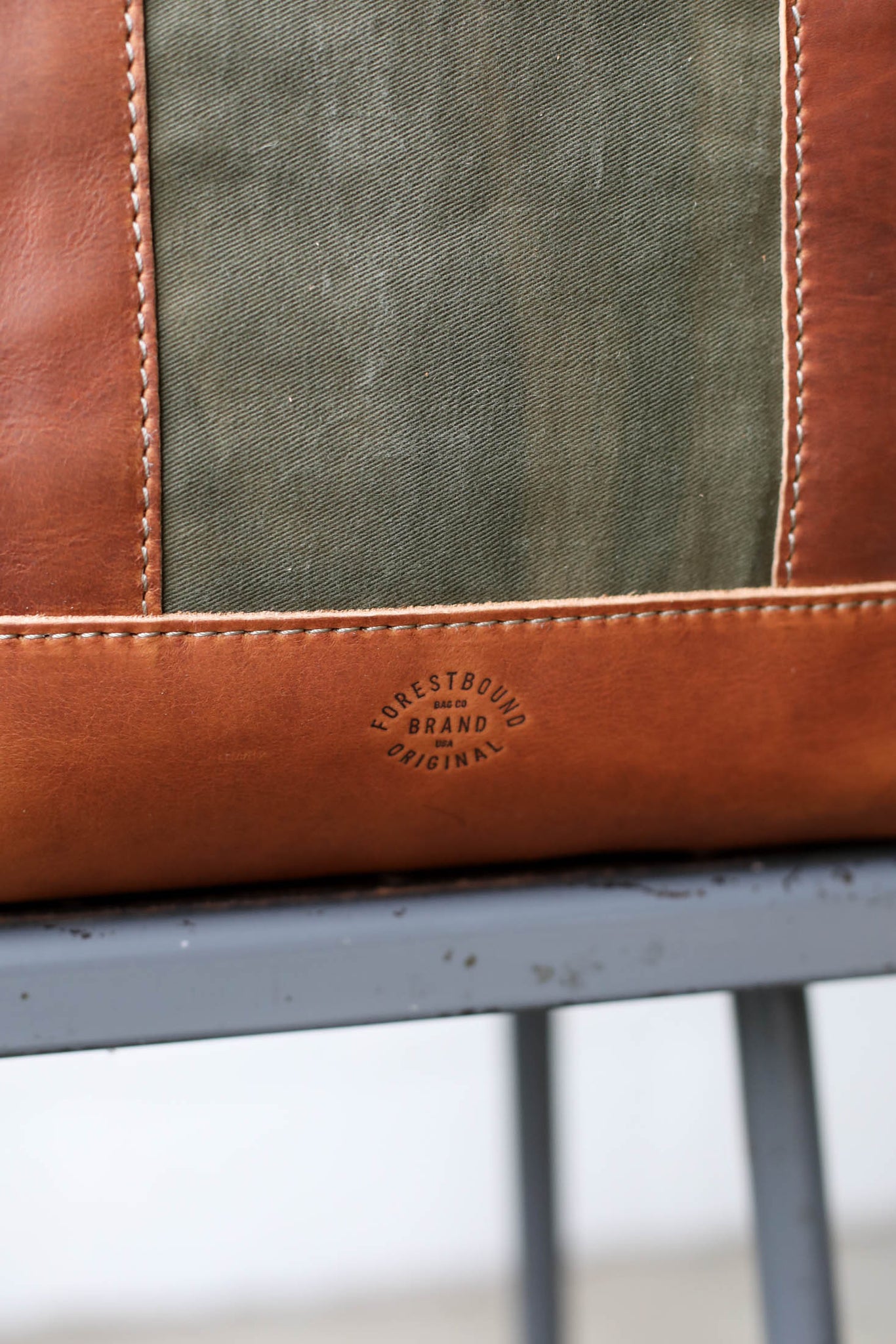 1950's era Salvaged Canvas Tote Bag