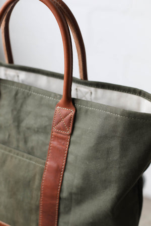 1950's era Salvaged Canvas Tote Bag