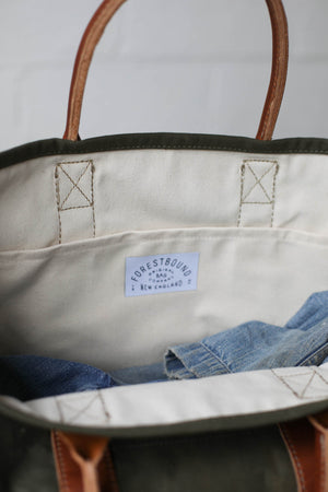 1950's era Salvaged Canvas Tote Bag