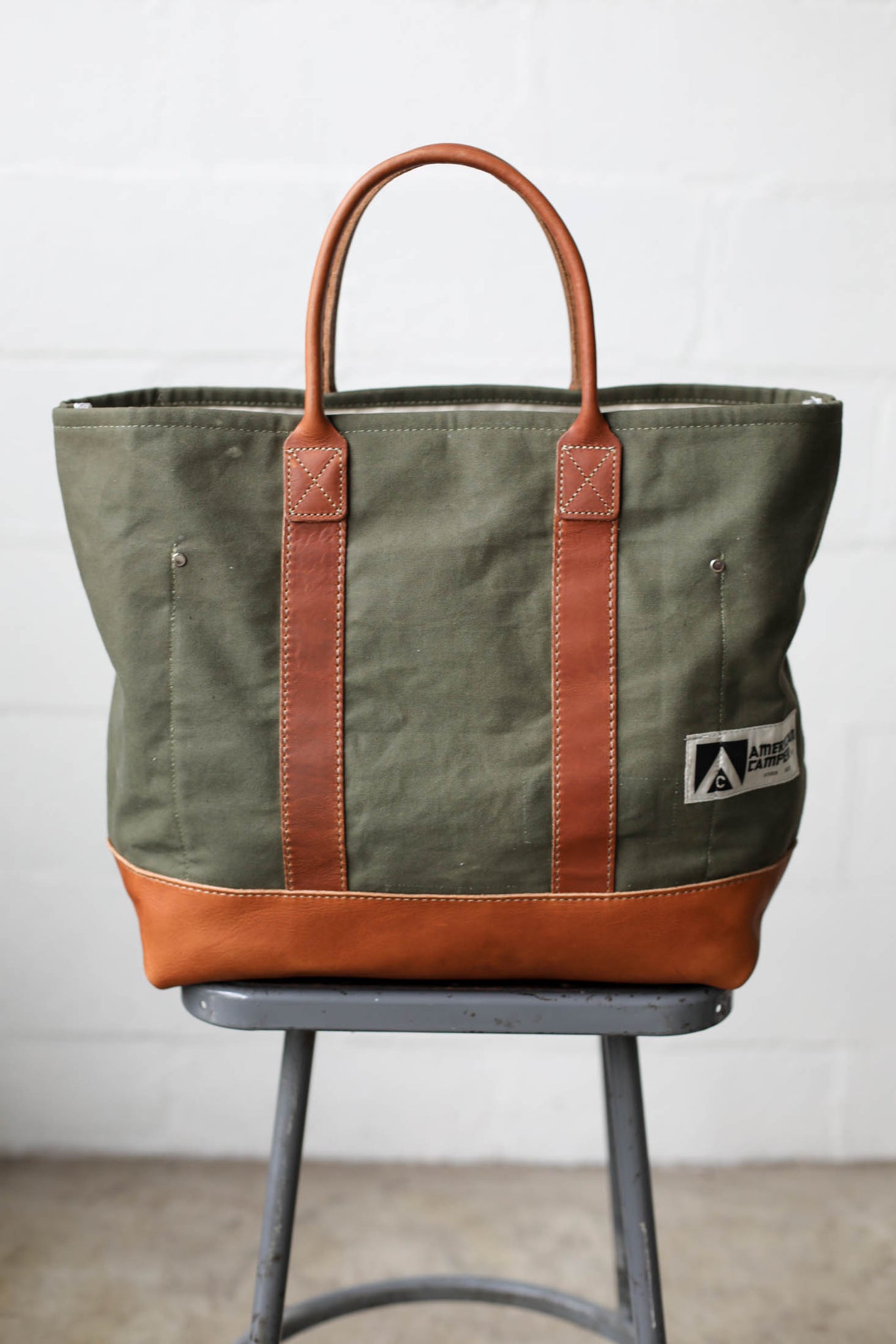 1950's era Salvaged Canvas Tote Bag