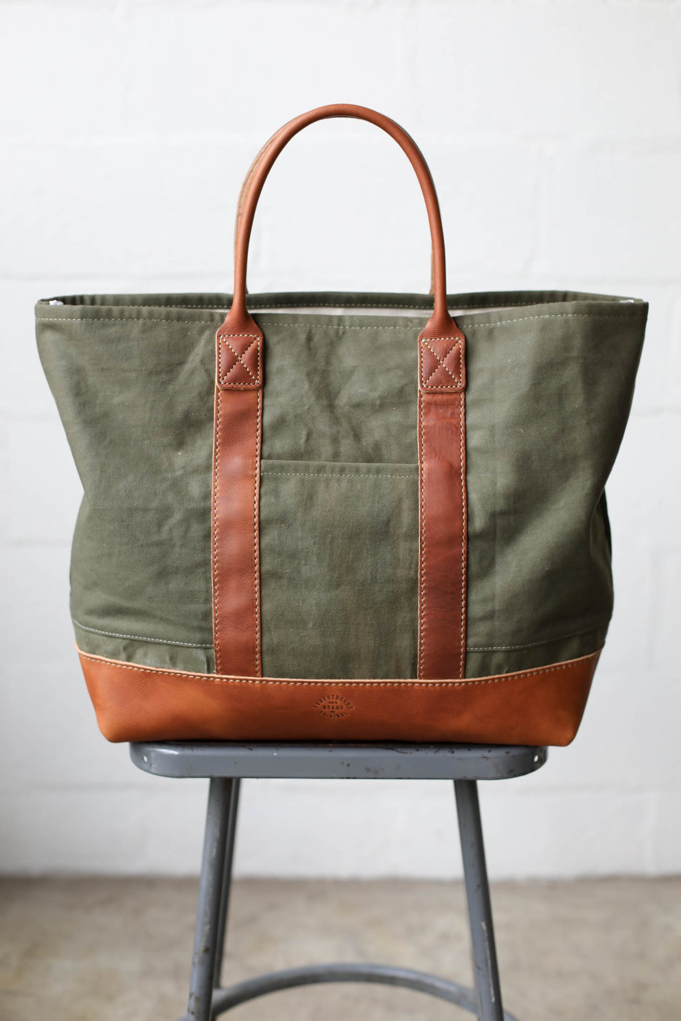 1950's era Salvaged Canvas Tote Bag
