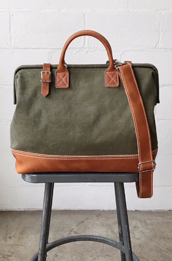 WWII era Salvaged Canvas Carryall